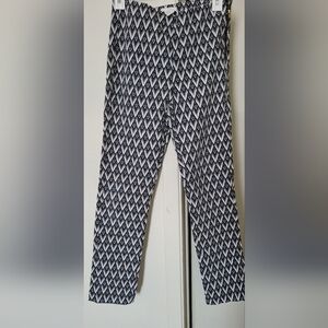 H&M high waisted slim printed trousers pants